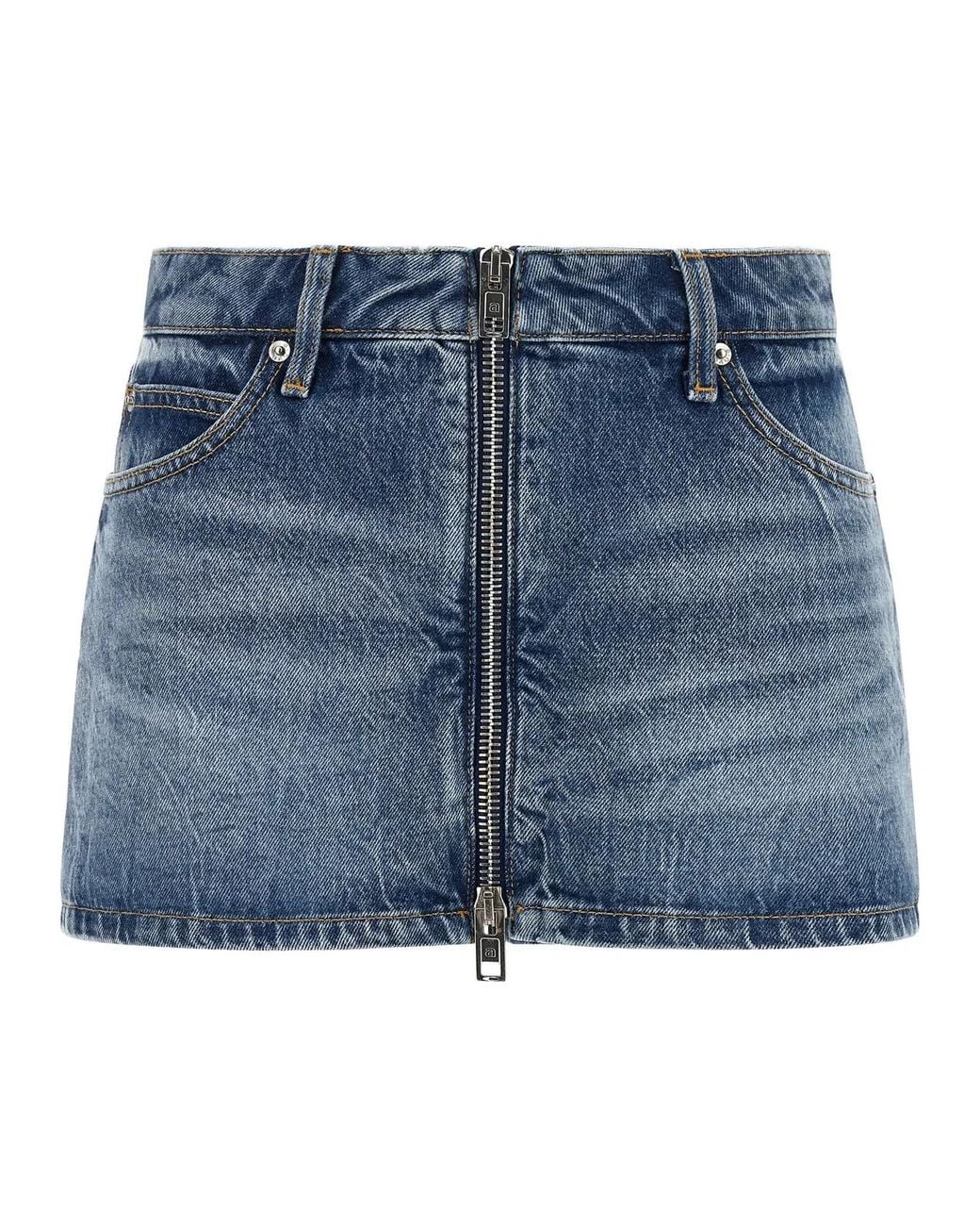 Alexander Wang Blue Denim Skort