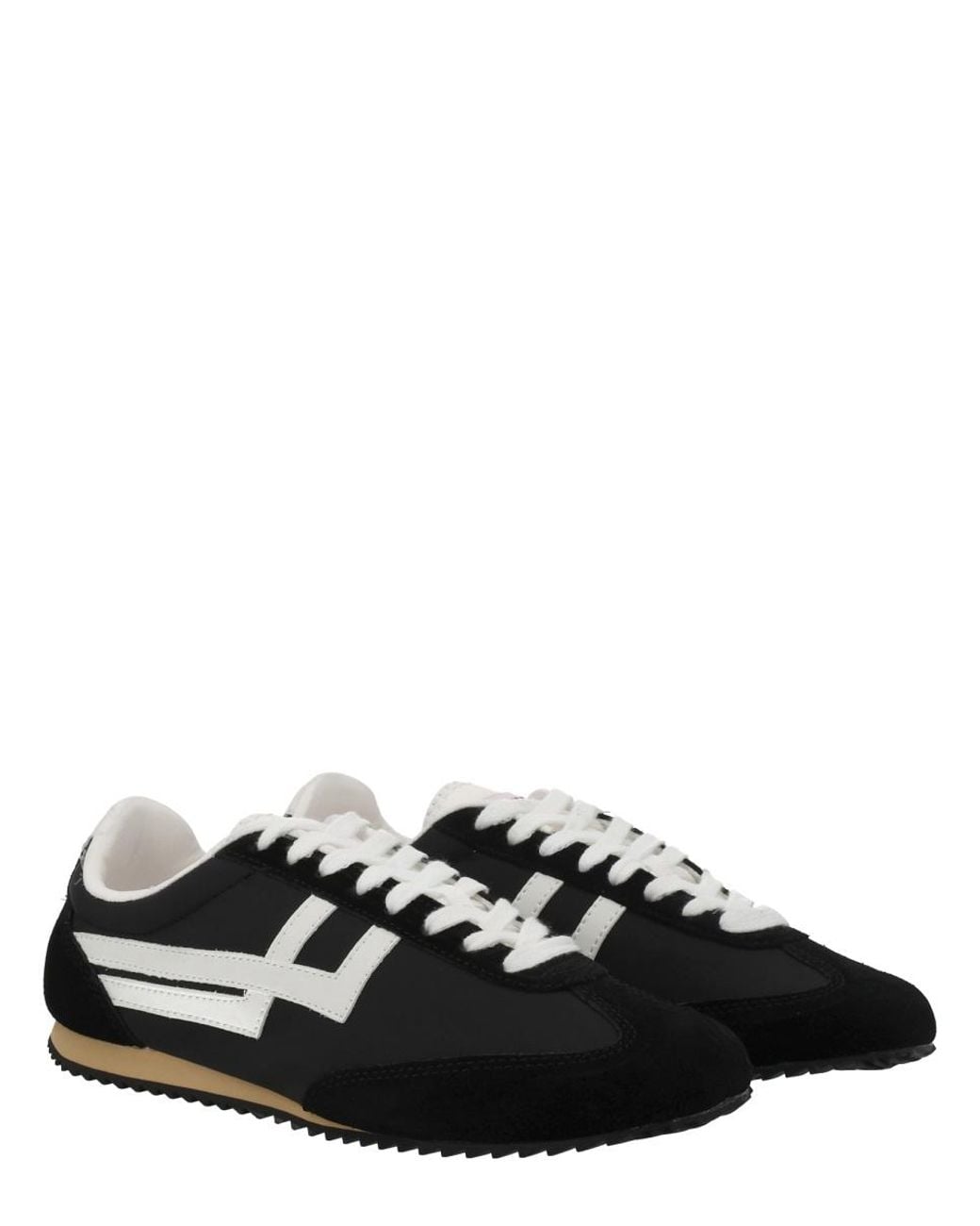 Pro Keds Black Racer 77 Nylon And Suede Leather Sneakers