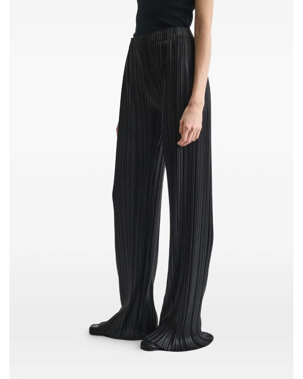 Phoebe Philo Black Razor Pleated Pants