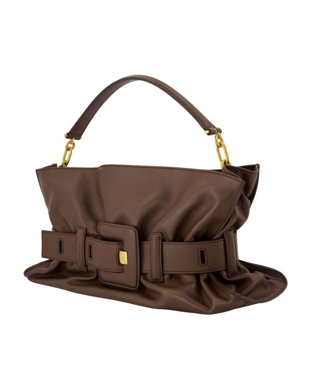 Balmain Brown Anthem Medium Shoulder Bag
