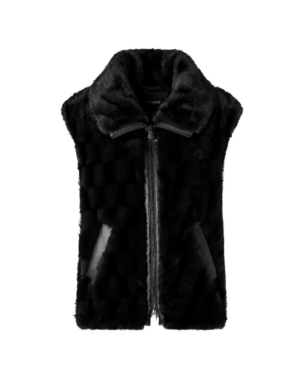 Pinko Black Polyester Puffer Jacket