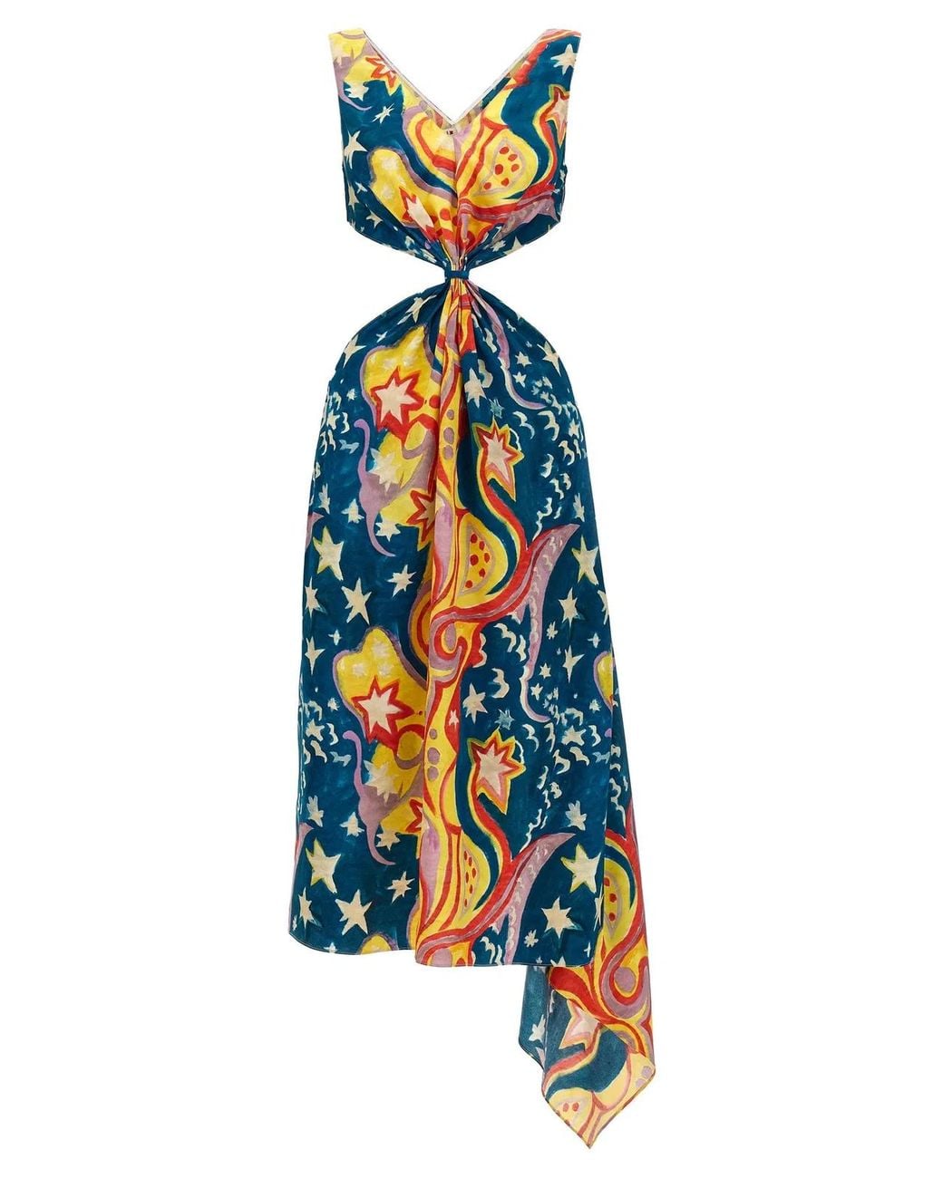 Marni Blue 'No Vacancy Inn' Capsule High Summer Long Dress