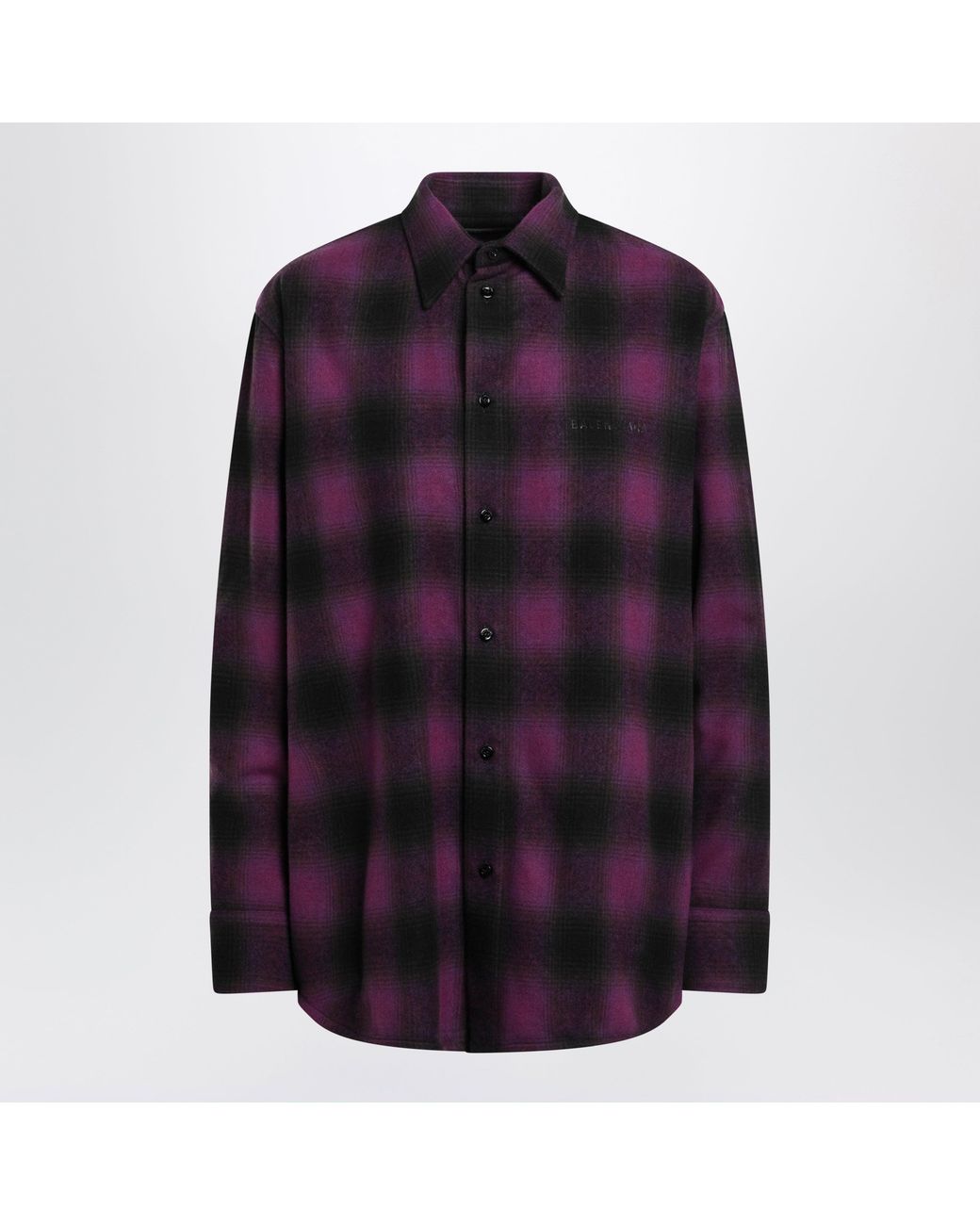 Balenciaga Purple Checked Shirt