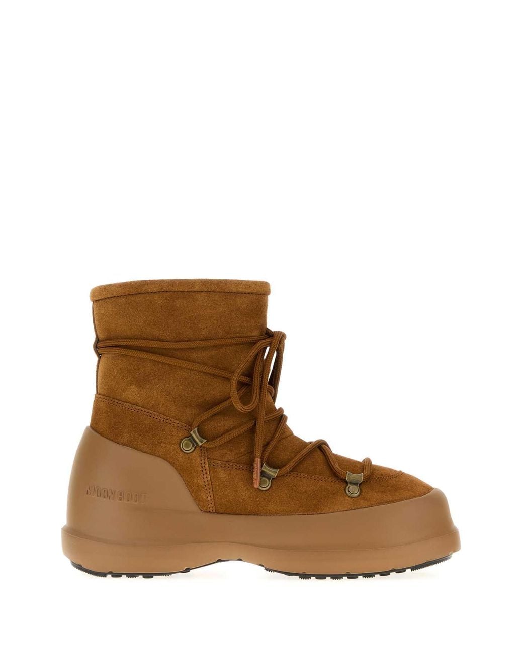 Moon Boot Brown Caramel Suede Luna Ankle Boots