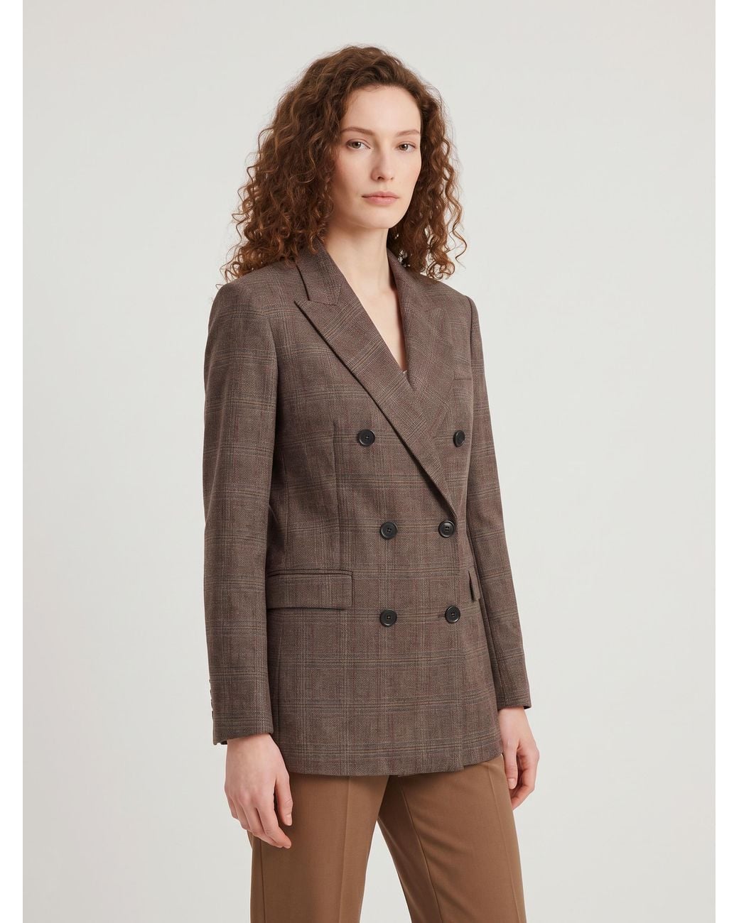 SUTTON NEW YORK Brown Double-Breasted Jacket