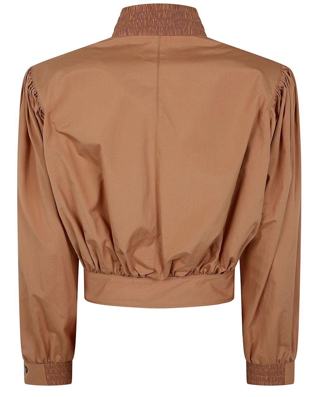 Chloé Brown Belted Puff-Sleeve Jacket