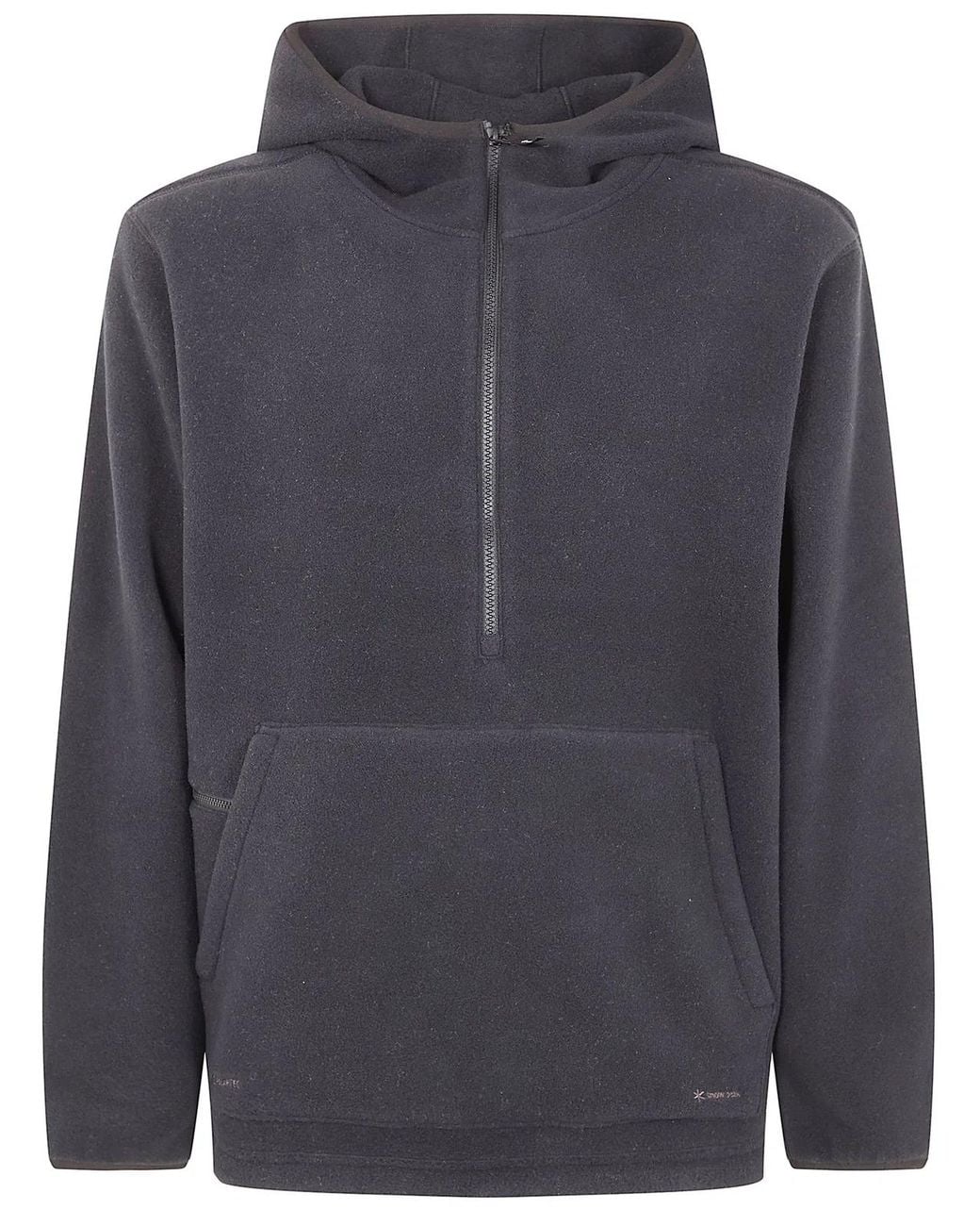Snow Peak Gray "Water Repellent Fleece" Hoodie for men