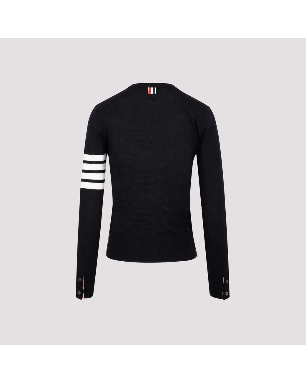 Thom Browne Black Relaxed Fit Wool Sweater