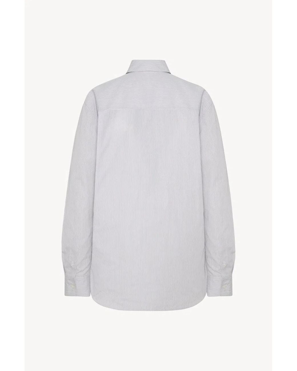 The Row Gray Regular Striped Shirt