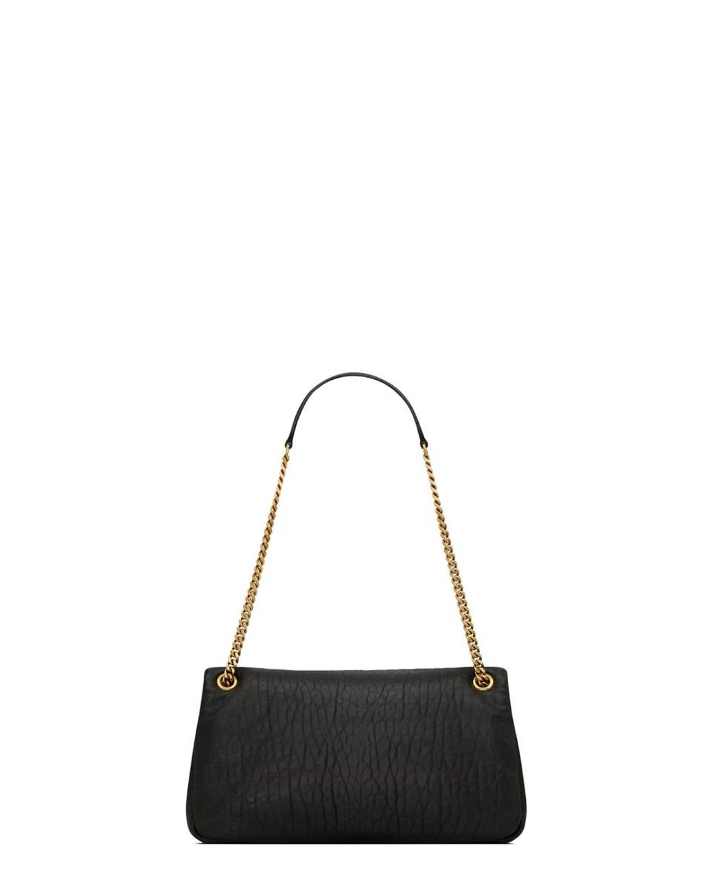 Saint Laurent Black 'Calypso' Medium Shoulder Bag