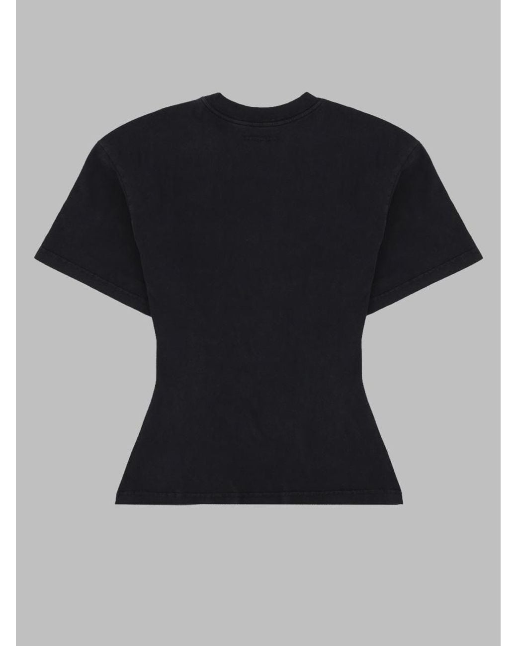 Courreges Black T-Shirt Con Logo