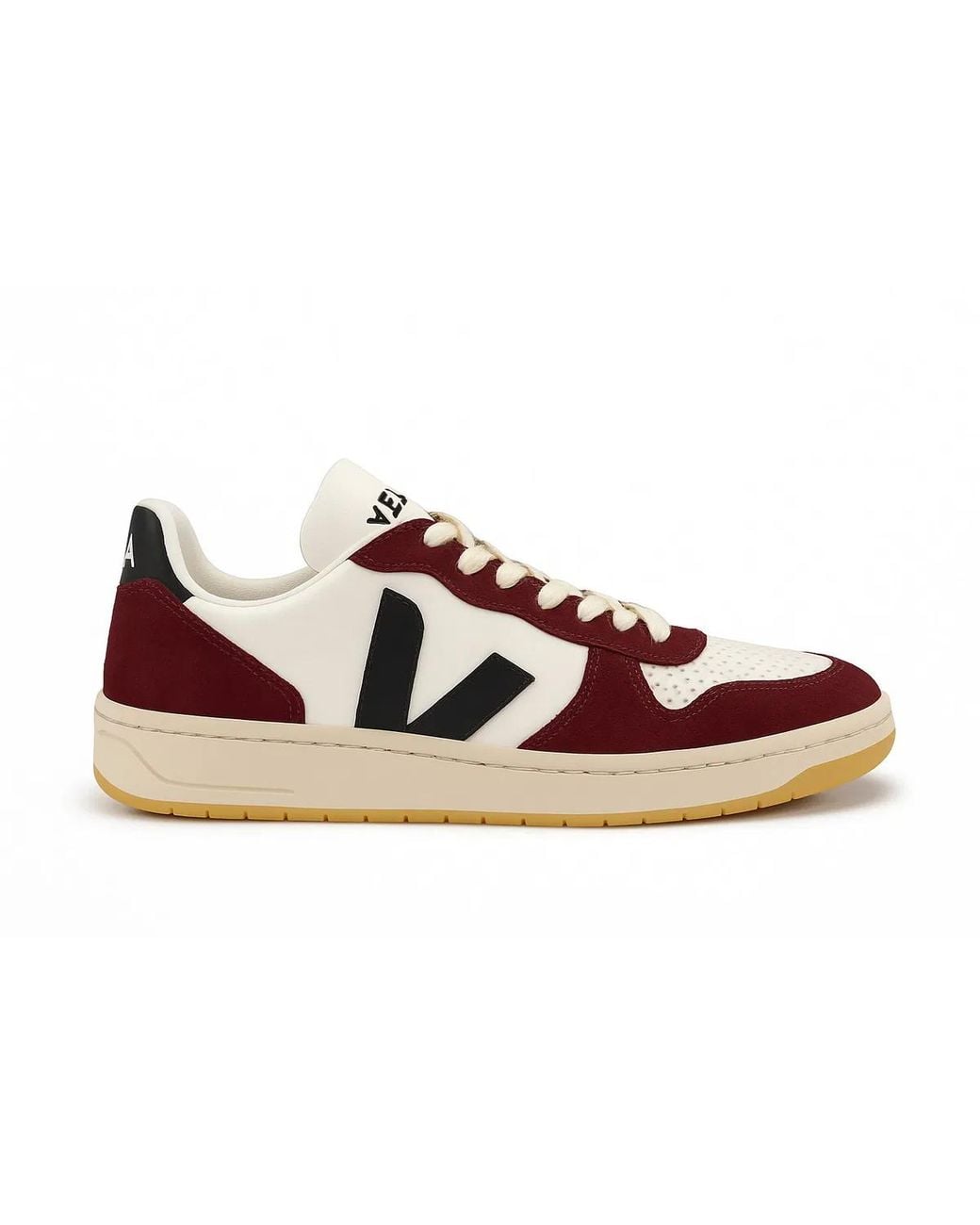 Veja Black Leather Flat Shoes