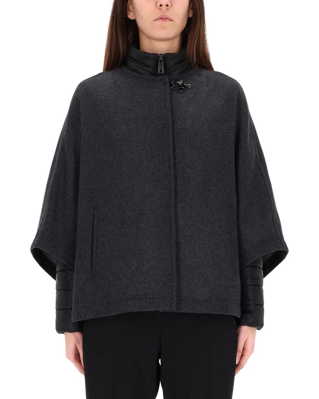 Fay Black "Double Face" Cape