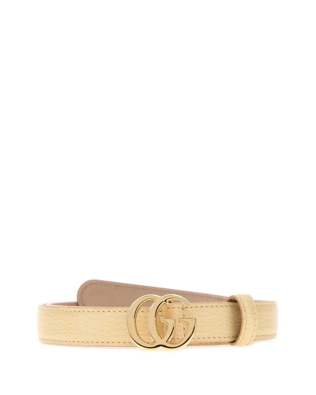Gucci Yellow Pastel Leather Gg Marmont Belt