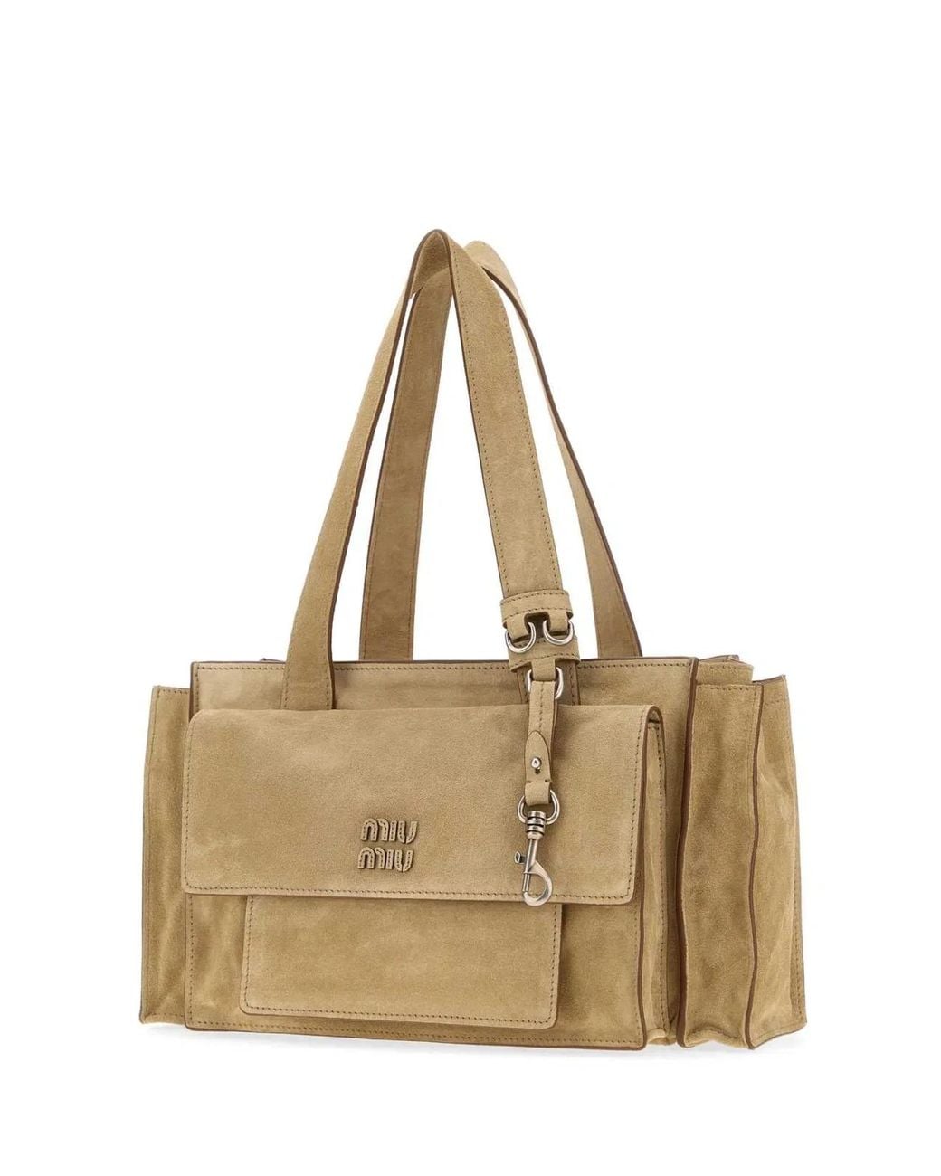 Miu Miu Natural Shoulder Bag With Adjustable Strap