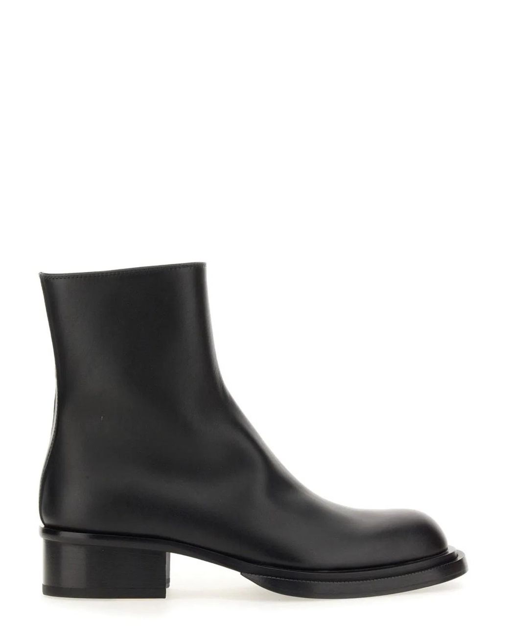 McQueen Black Cuban Stack Boot for men