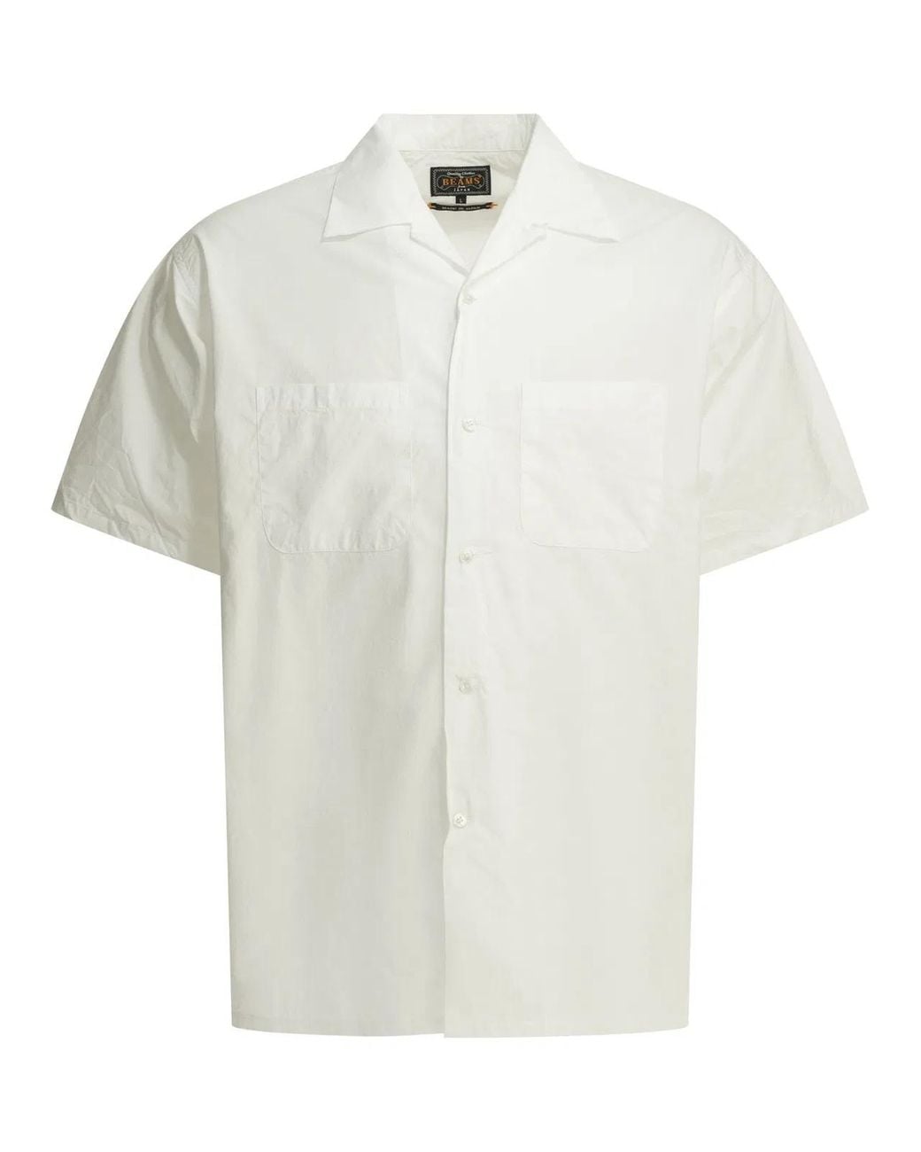 Beams Plus White Pima Cotton Casual Shirt for men