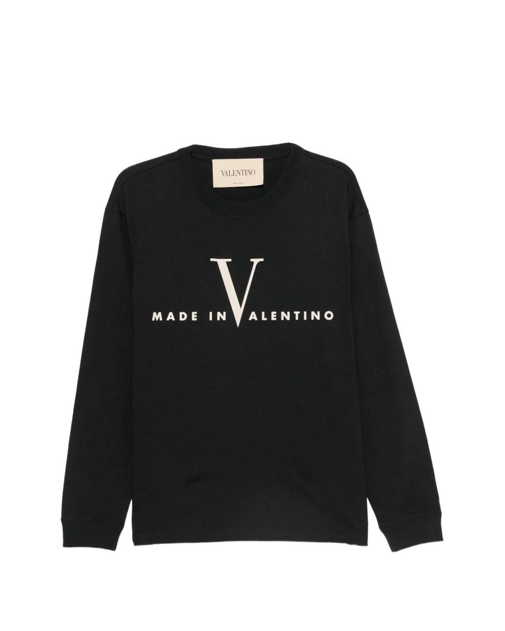 Valentino Black Logo Cotton T-Shirt for men