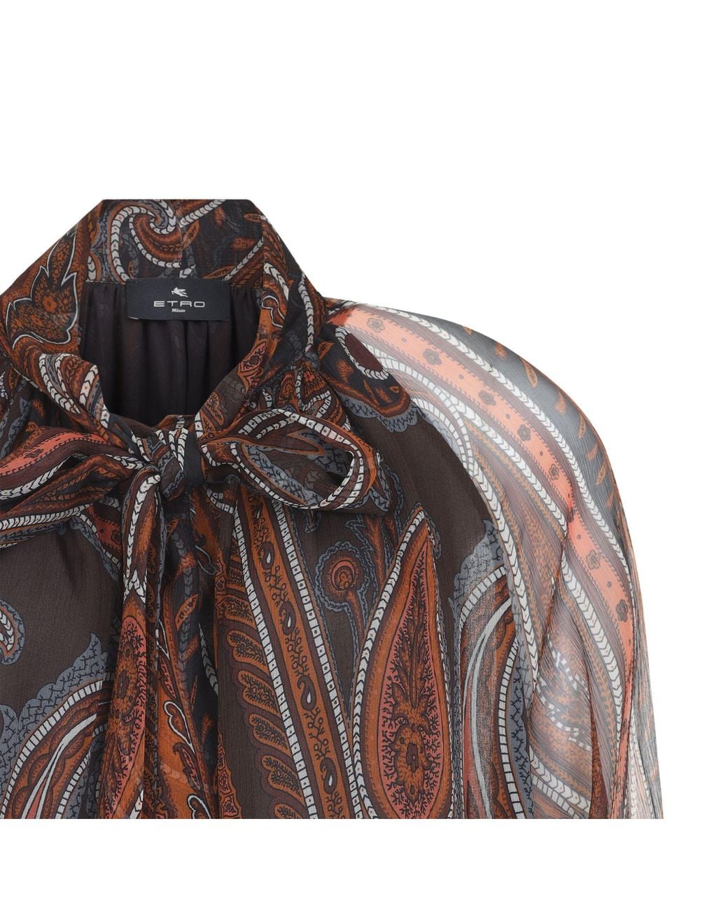 Etro Brown Dark Silk Long Dress