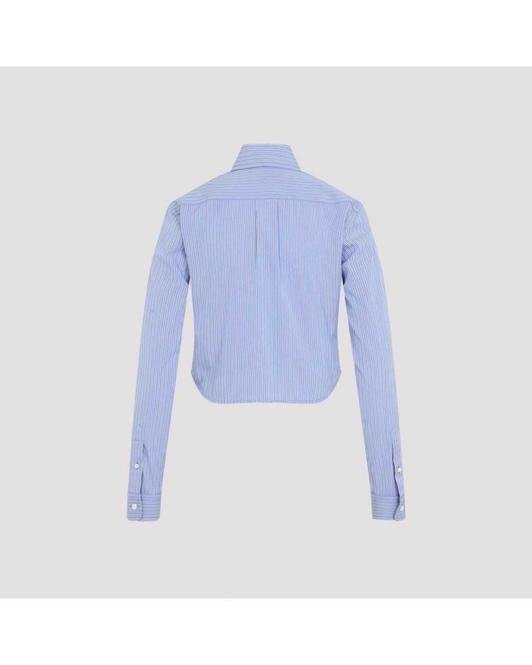 Balenciaga Blue Cropped Shirt