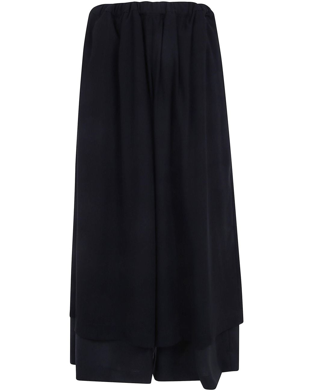 Comme des Garçons Black Light Wool Tropical Wide Leg Trousers