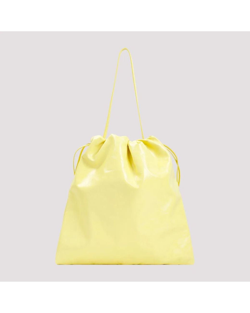 Jil Sander Yellow Leather Bucket Bag