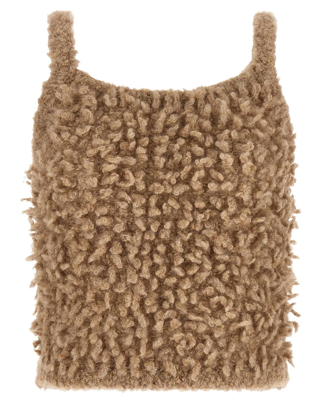 Peserico Brown Bouclé Top