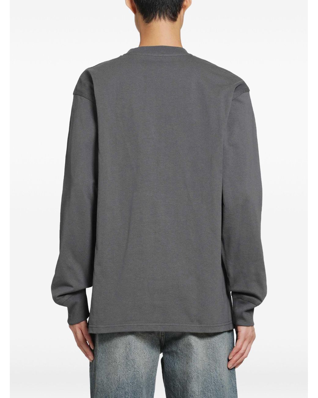 Carhartt Gray Long-Sleeve American Script T-Shirt for men