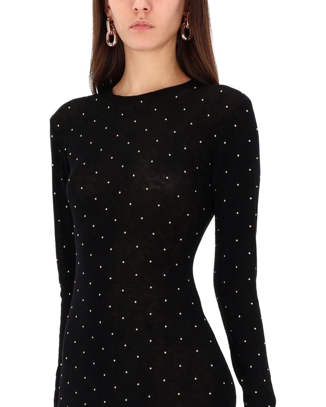 Rabanne Black Second-Skin Effect Long Dress