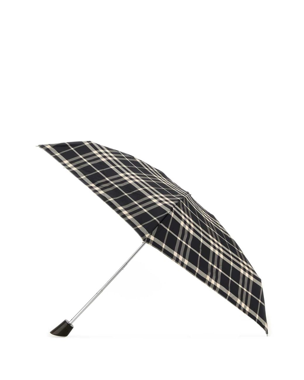 Burberry Black Embroidered Fabric Umbrella