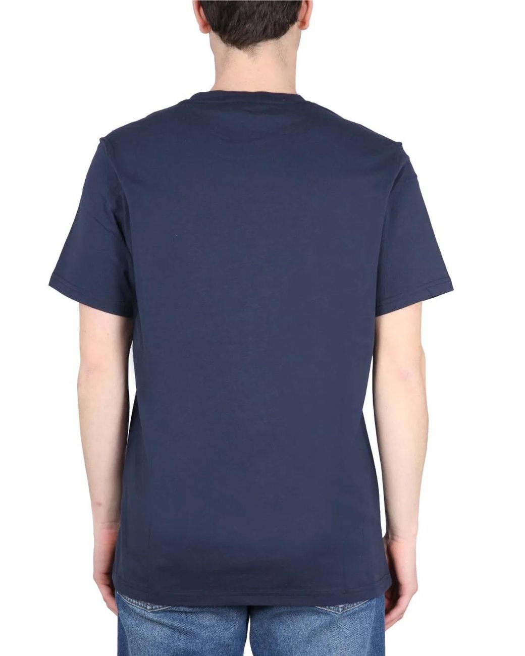 Boss Blue Tshirt Con Stampa Logo for men