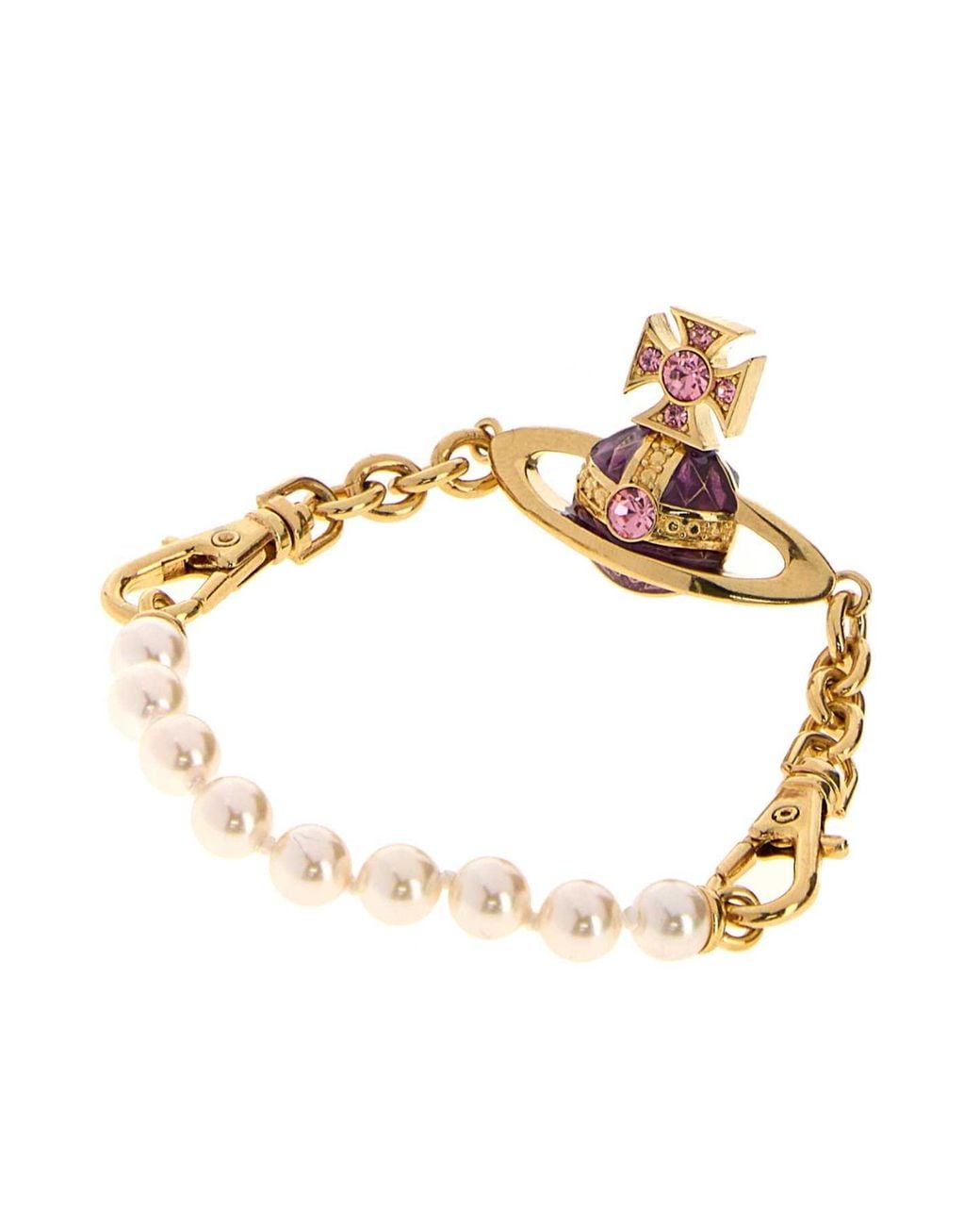 Vivienne Westwood Metallic Aida Bas Relief Bracelet