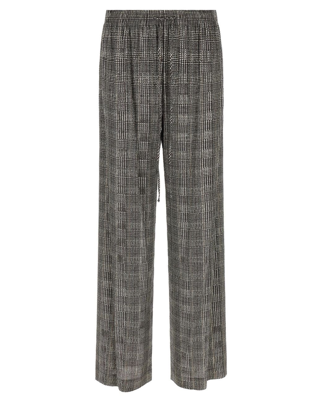 Ermanno Scervino Gray All-Over Crystal Pants