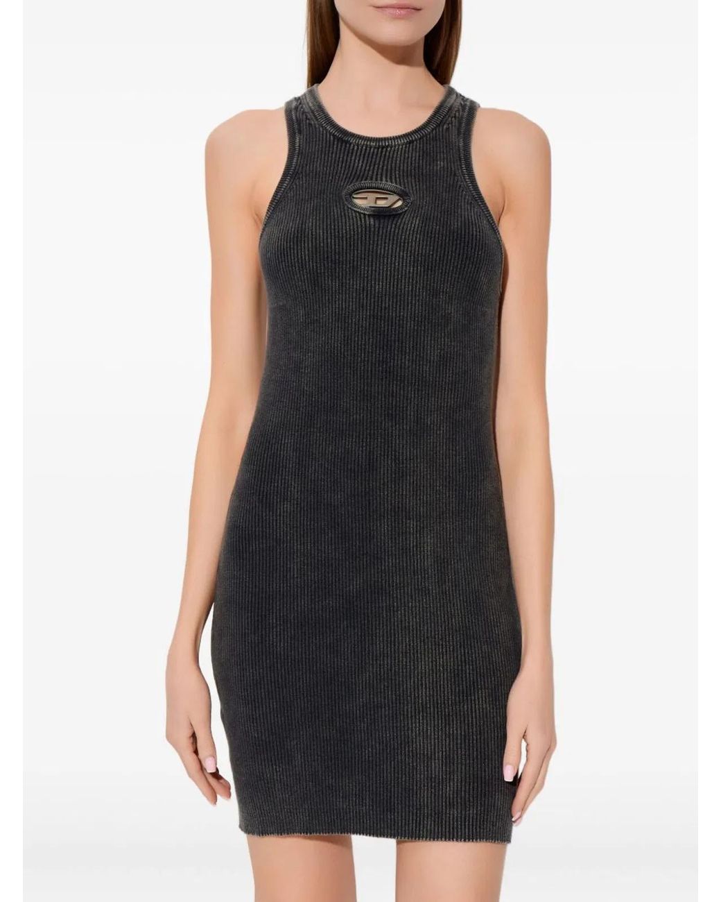 DIESEL Black Cotton Mini Dress