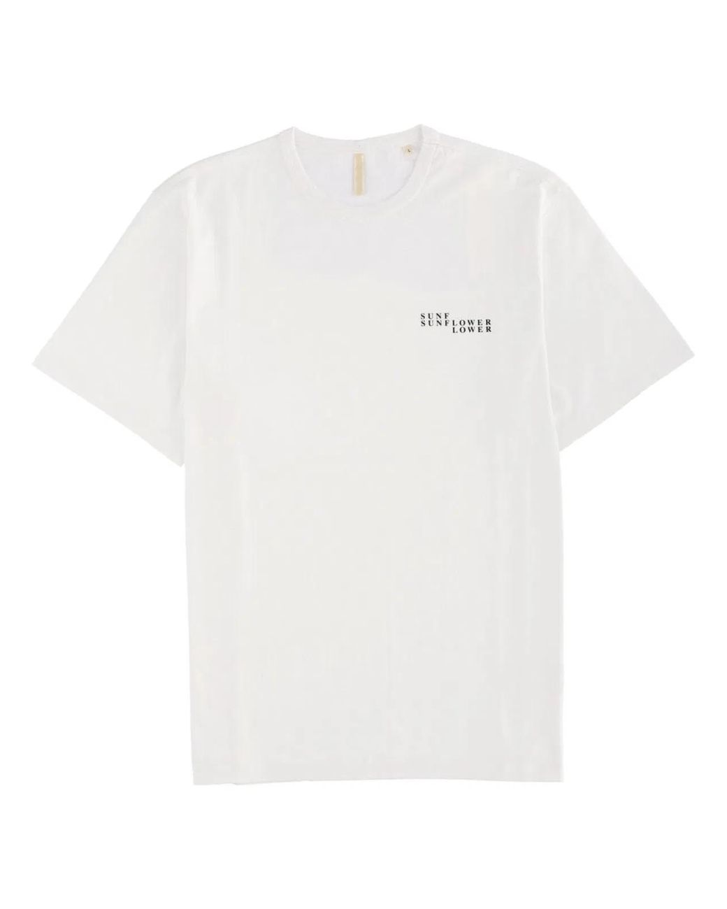 sunflower White T-Shirt With Logo for men