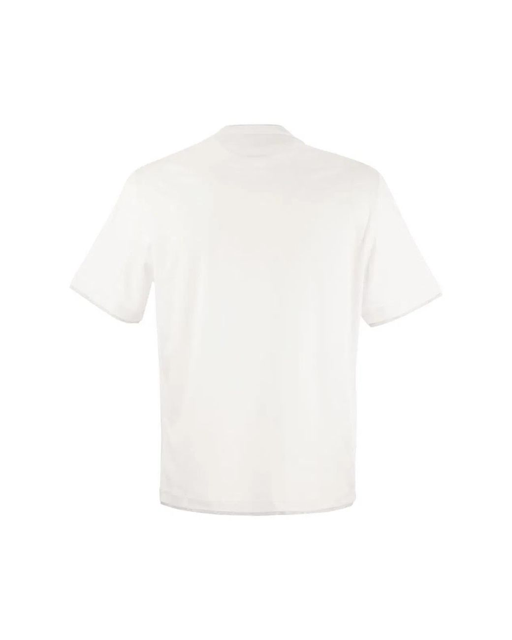 Brunello Cucinelli White Slim Fit Crew-Neck T-Shirt for men