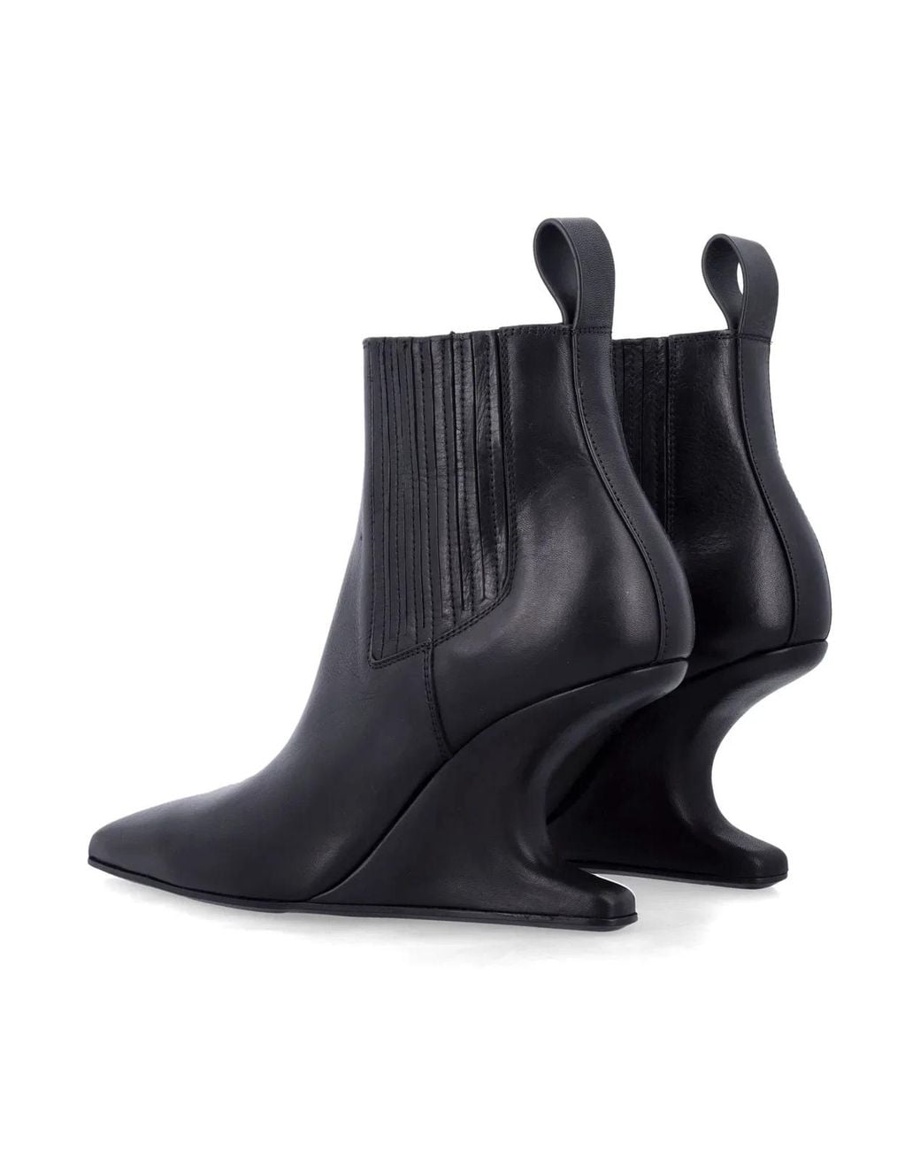Rick Owens Black Ankle Sharp Boot