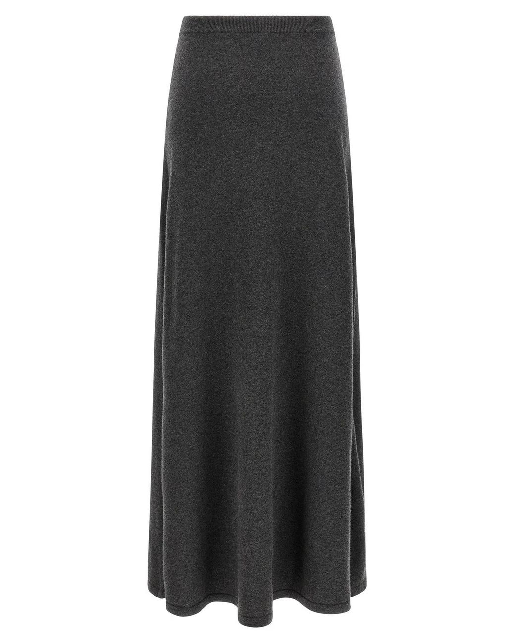 Balenciaga Gray Maxi Wool Skirt