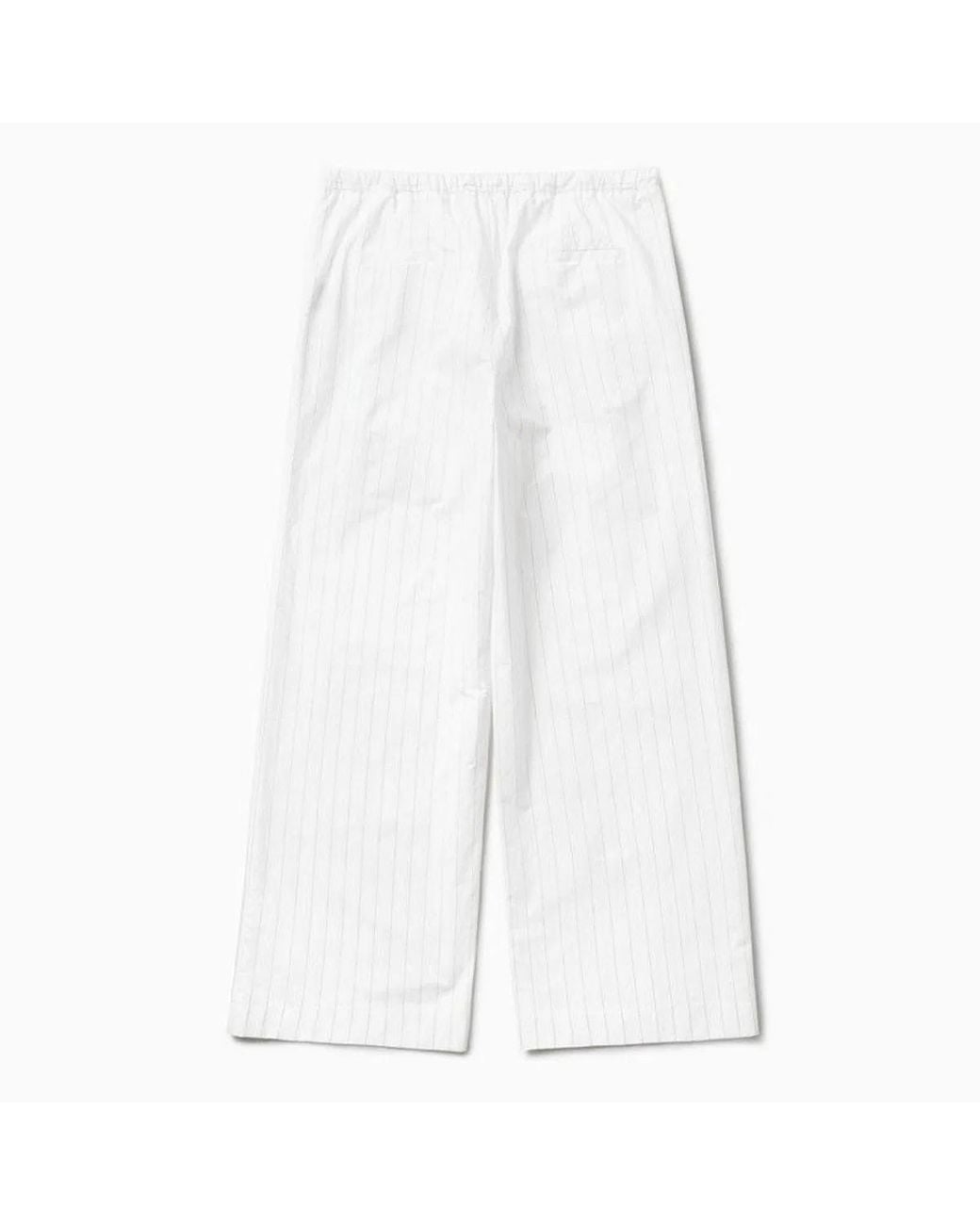 1989 STUDIO White Striped Boxy Pants