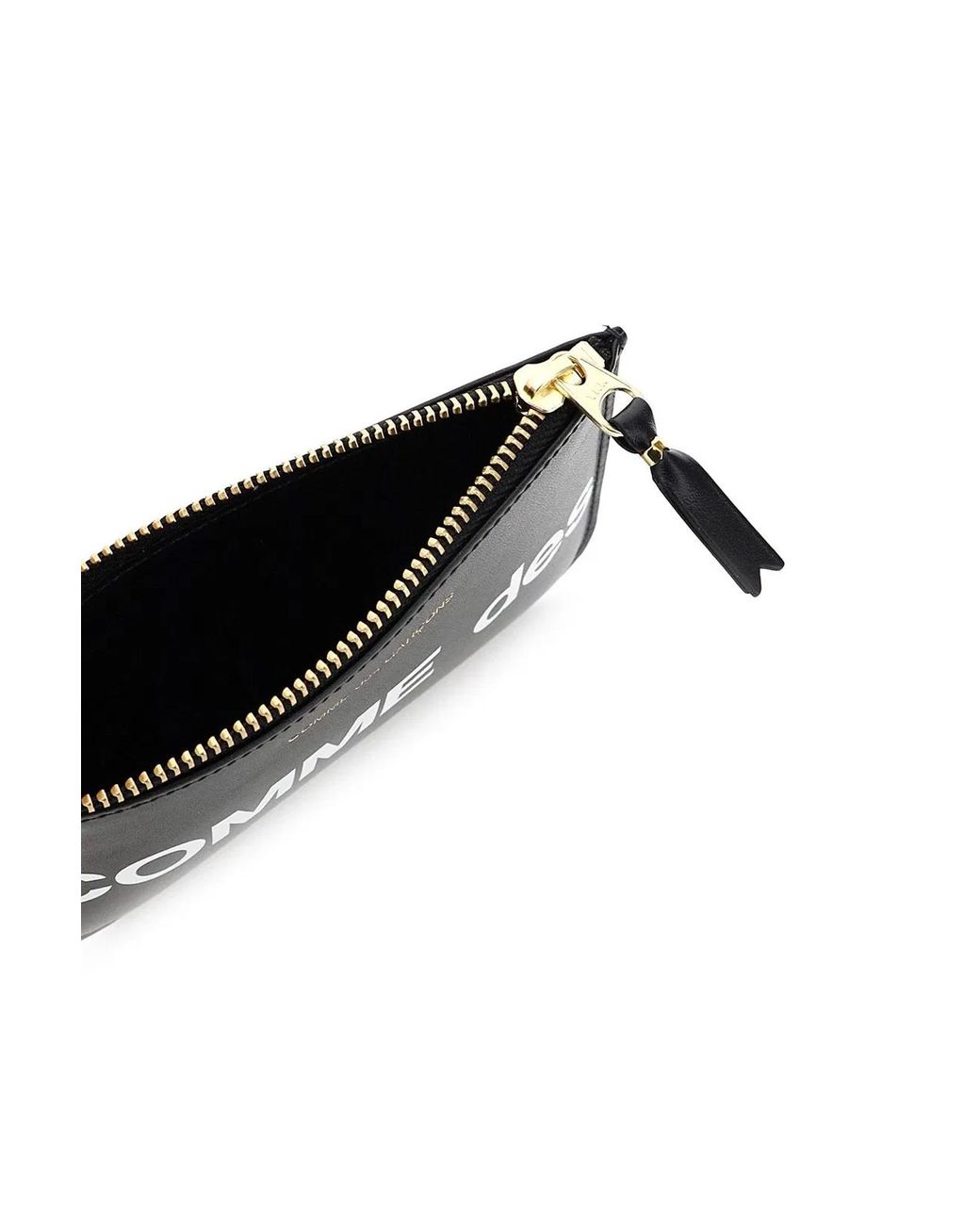 Comme des Garçons Black Wallet Logo Detail Leather Pouch for men