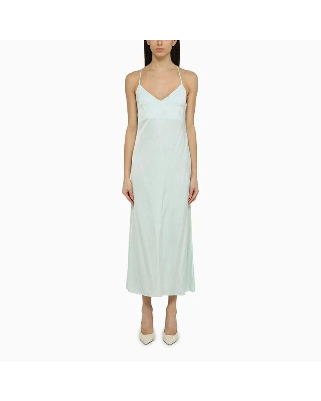 IVY & OAK Green Noel Light Aqua Satin Dress