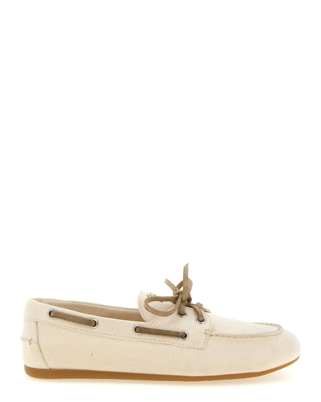 Miu Miu Natural 'Deck' Boat Shoe