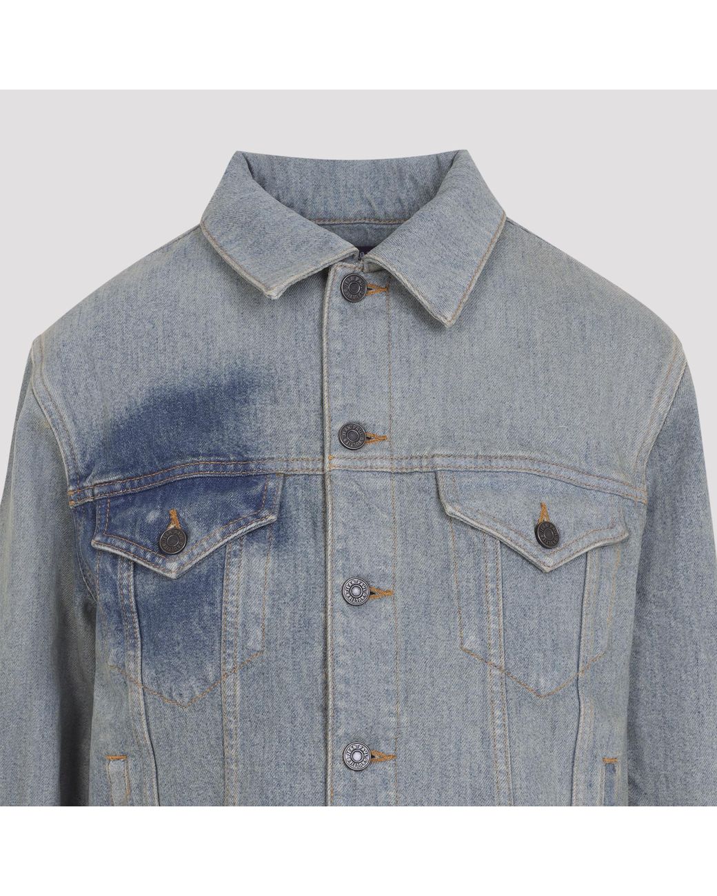 Jean Paul Gaultier Blue Face Print Denim Jacket