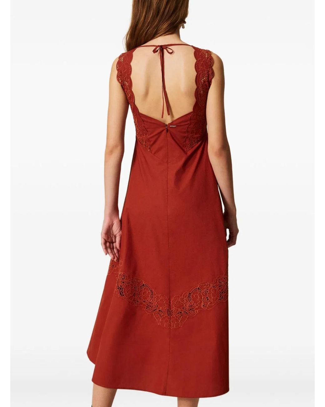 Twinset Red Henna Silk Dress