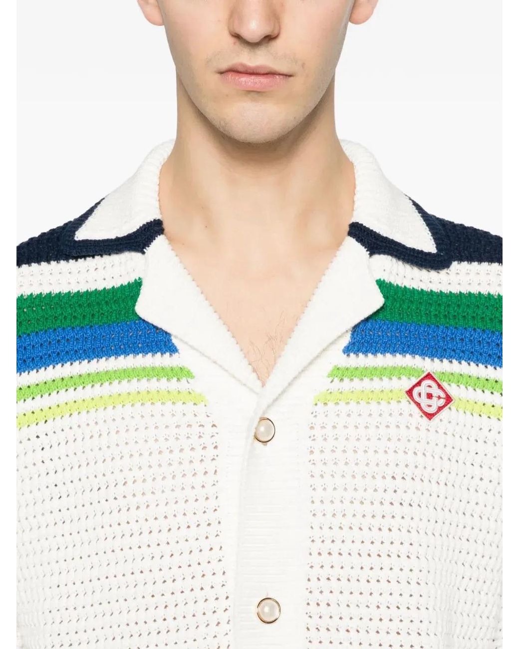Casablanca Blue Shirt Ss Cotton for men