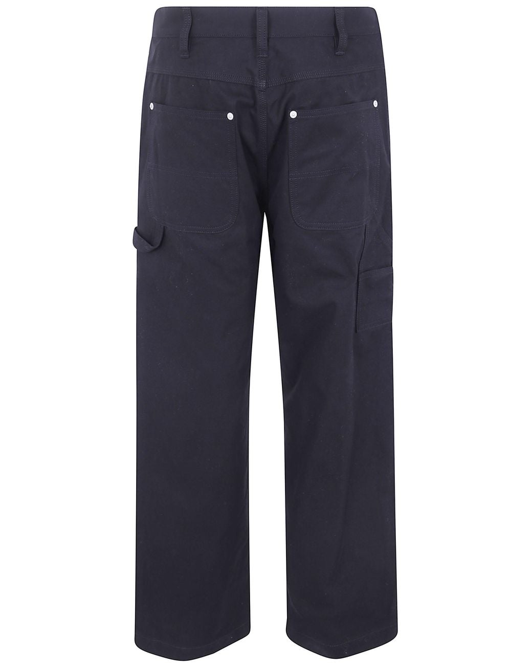 Comme des Garçons Blue Comme Des Garçons Homme Plus Boxy Wide Leg Cotton Trousers for men