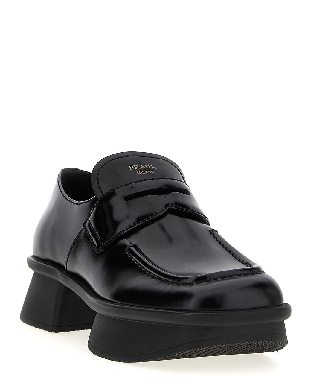 Prada Black Calfskin Slip-On Loafers