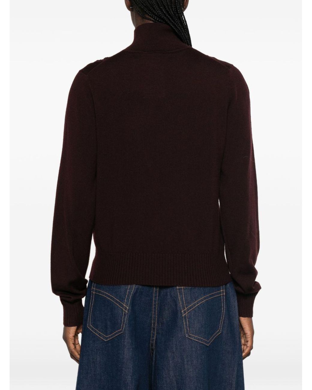 Zimmermann Purple Valiant Wool Sweater