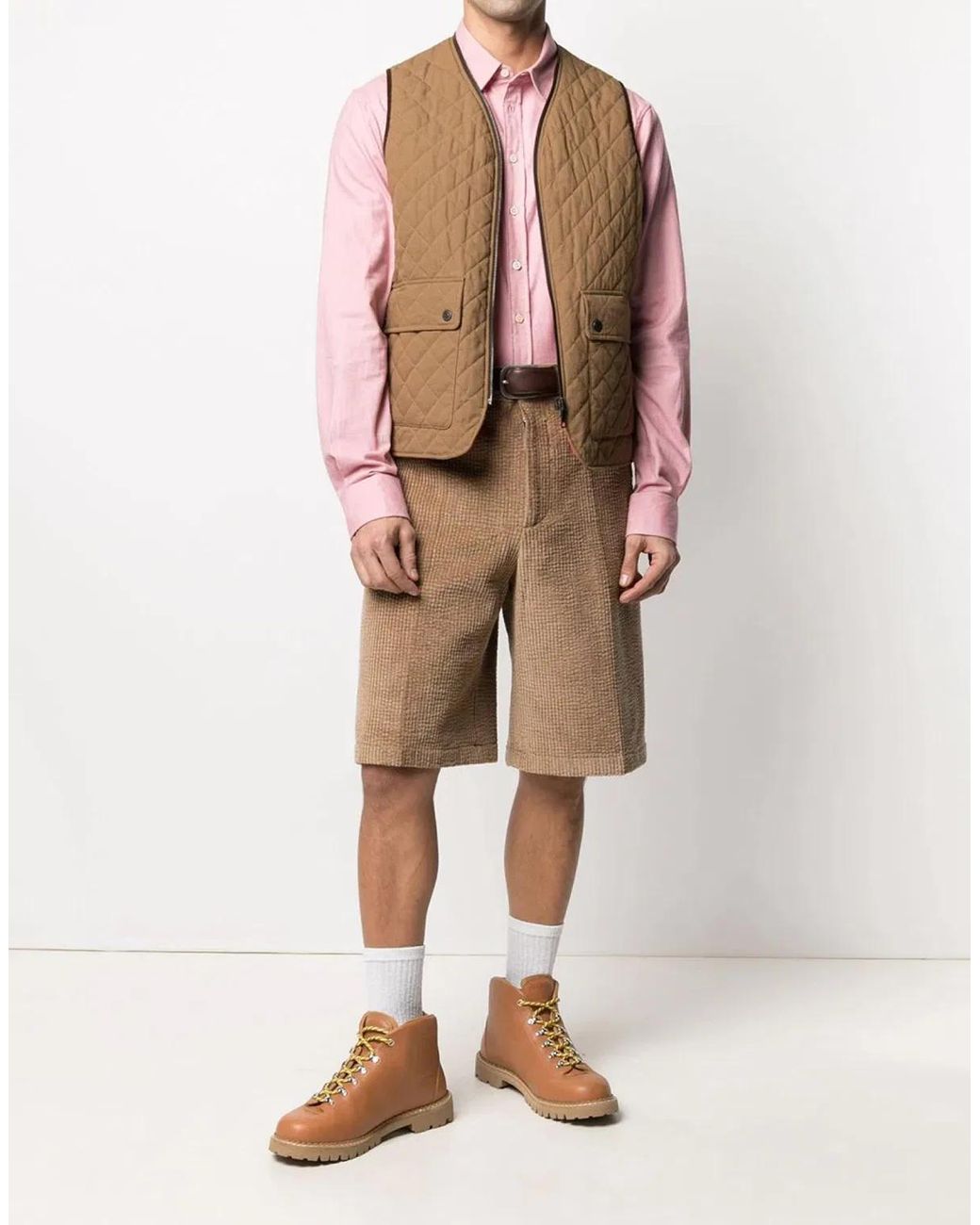 DSquared² Brown Reversible Quilted Vest Jacket for men