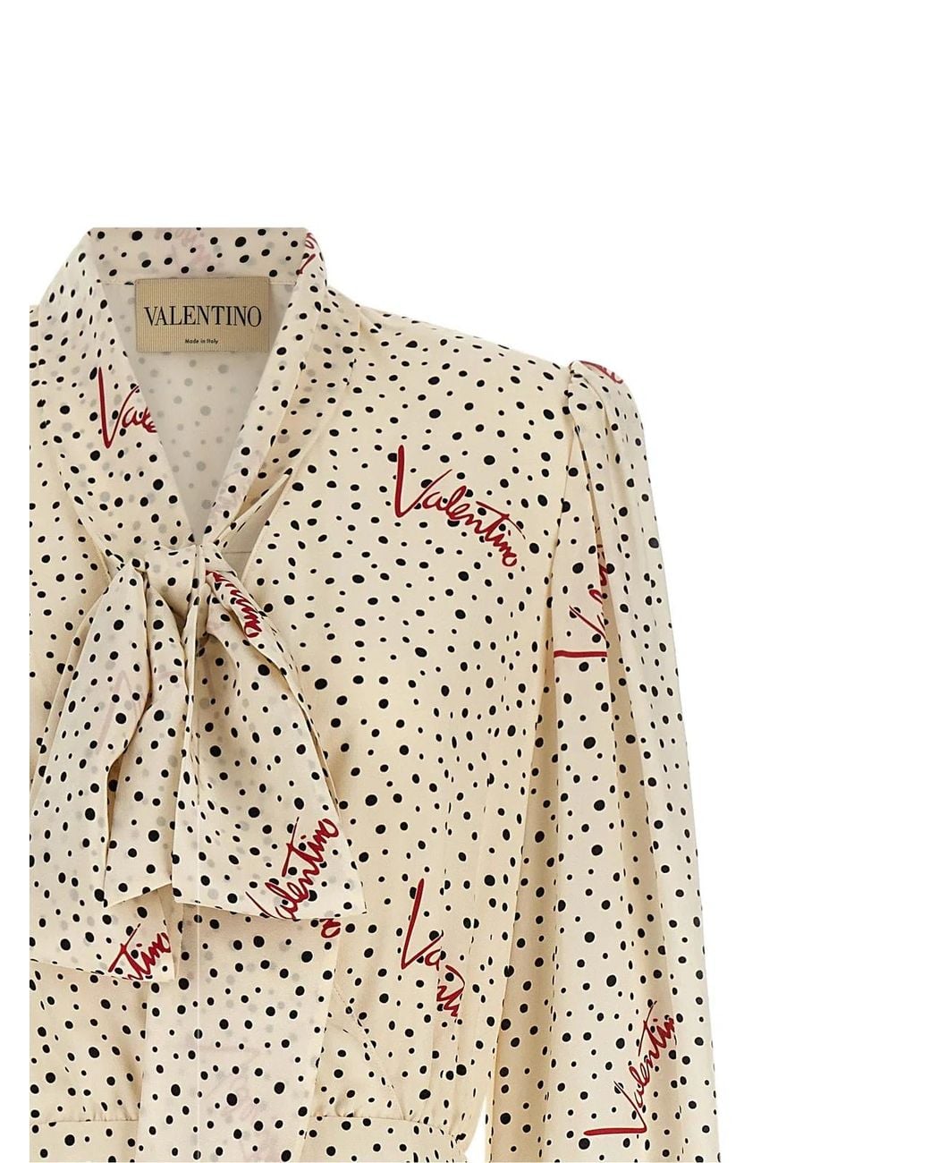 Valentino Garavani Natural 'Bollicine' Print Dress
